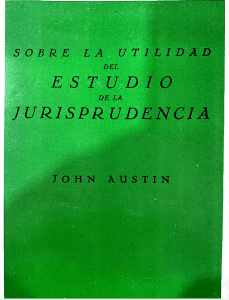 La utilidad del estudio de la Jurisprudencia, el libro completo de John Austin.