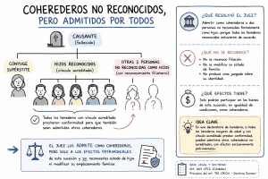 Sin reconocimiento filiatorio, pero admitidos como coherederos en la sucesión.